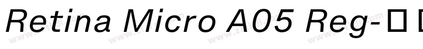 Retina Micro A05 Reg字体转换